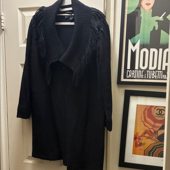 Cynthia Rowley Black Cowl Neck Sweater - Picture 1 of 3